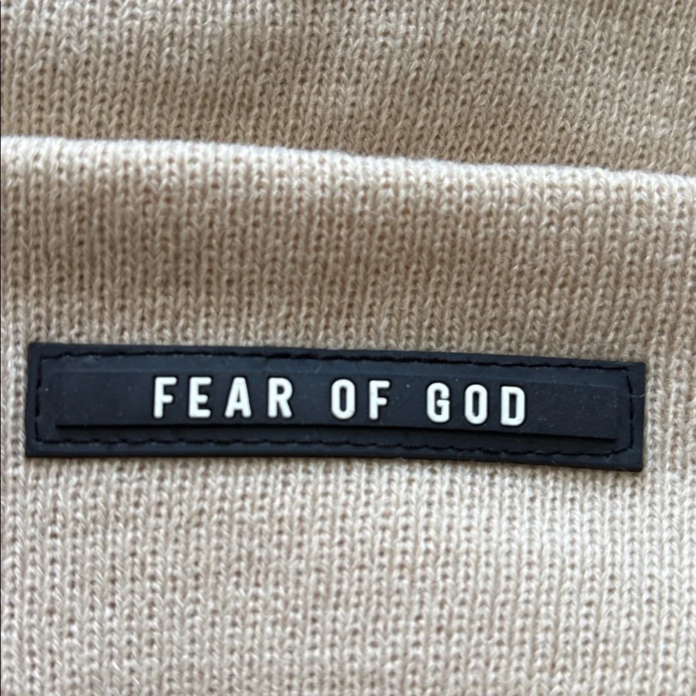 Fear of God sixth collection Beige Knit Beanie new with tags - Picture 3 of 9